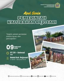 Apel Pamong Kalurahan Rejosari, Senin, 9 Februari 2026